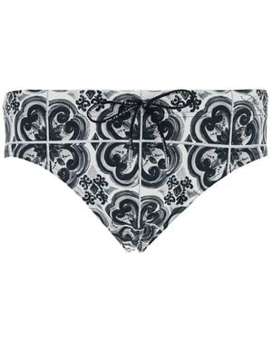 Dolce & Gabbana And Swimsuit With All-Over Majolica Print - Multicolour