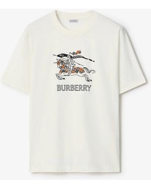 Burberry Cotton T-Shirt Ekd - White