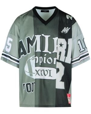 Amiri 'spliced' Green Polyester T-shirt