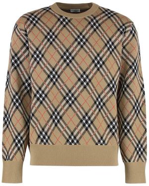 Burberry Knit Wool Pullover - Natural