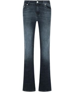 7 For All Mankind 'bootcut' Black Cotton Jeans - Blue