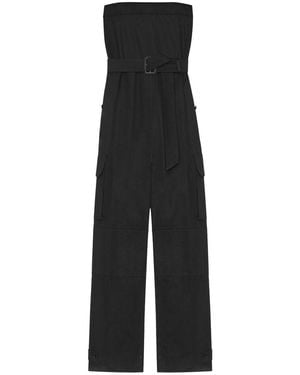 オールインワン・サロペット SAINT LAURENT CREPE BUSTIER JUMPSUIT Bustier Jumpsuit - Black | Levi's® US