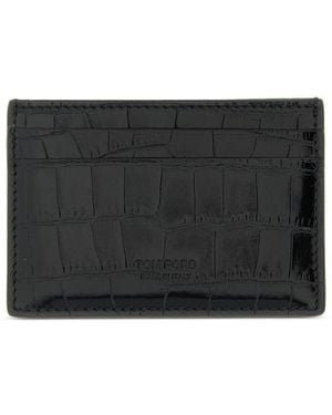 Tom Ford T Line Card Holder - Black
