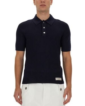 Balmain Regular Fit Polo - Blue