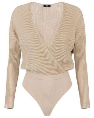 Elisabetta Franchi Versatile And Stylish Top For - Natural