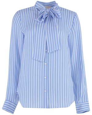 Michael Kors Silk Blend Blouse - Blue