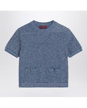 Gucci Light Cotton-Blend Jumper - Blue