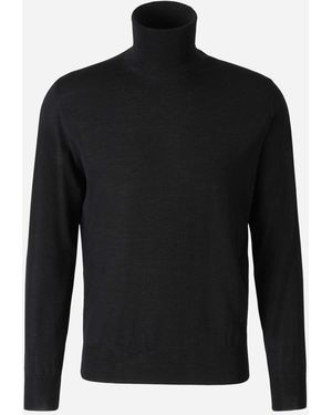 Canali Merino Wool Jumper - Black