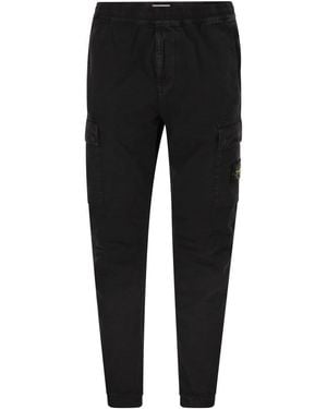 Stone Island Cargo Trousers - Black