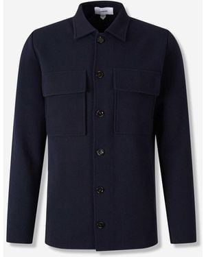 Lardini Knit Shirt Jacket - Blue