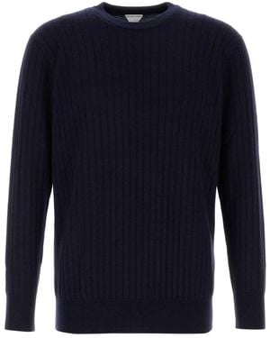 Bottega Veneta Dark Wool Jumper - Blue