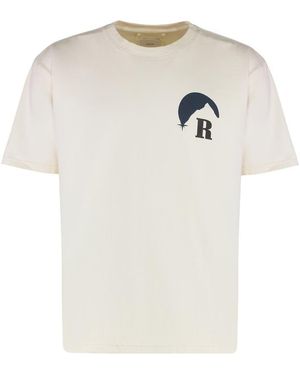 Rhude Logo Cotton T-shirt - White