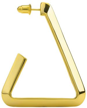 LAG World 'Pyramid' Metallic Earings With - Yellow