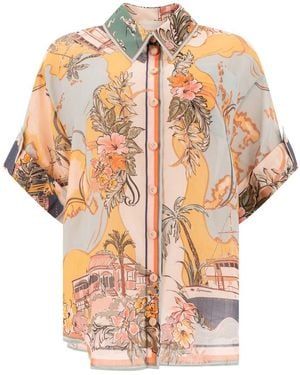 Zimmermann Stylish Mini Shirt For Ss25 - White