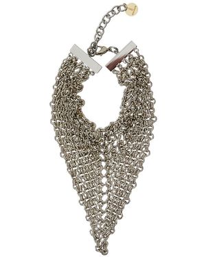Silvia Gnecchi 'Bandite' -Colored Necklace With Chain Design And Logo Pendant - Metallic