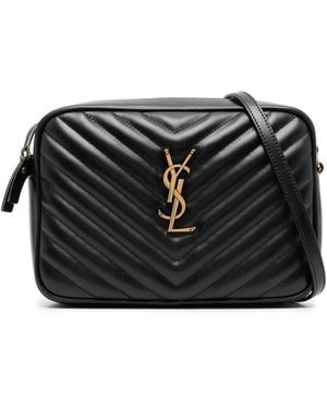 Saint Laurent Bo Mng Lou Vitello Piumott - Black