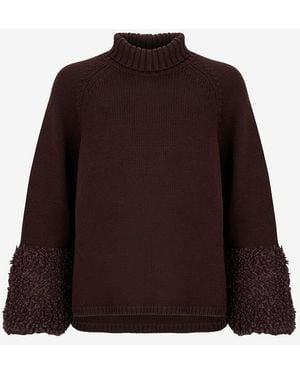 Fedeli "Magnetite" Turtleneck Sweater - Red