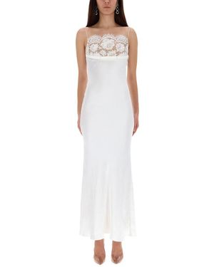 Self-Portrait Long Lace Dress - White