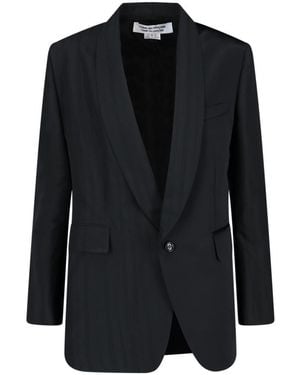 Comme des Garçons Single-Breasted Blazer - Black