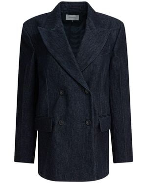 Sportmax Oversized Double-breasted Blazer - Blue