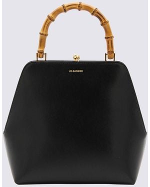 Jil Sander Leather Goji Top Handle Bag - Black