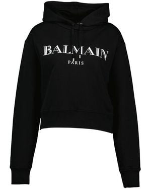 Balmain Vintage Print Hoodie - Black