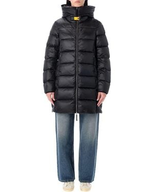 Parajumpers Marion Long Hooded Down Jacket - Black