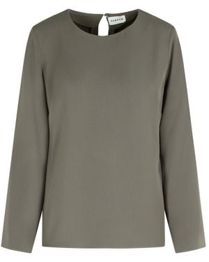 P.A.R.O.S.H. 'Poker' Polyester Blouse - Green