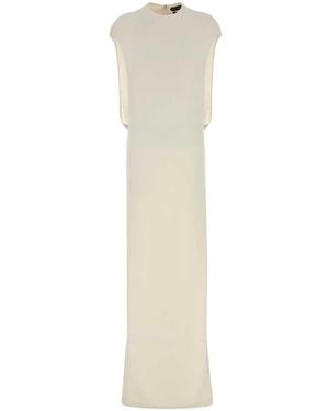 Tom Ford Stretch Georgette Long Dress - White