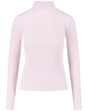 Courreges Logo Turtleneck - Pink