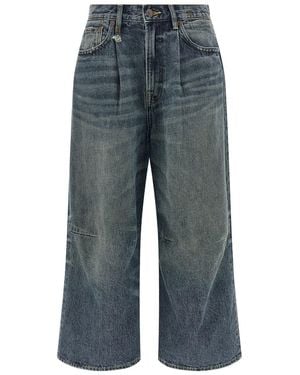 R13 Cropped Jeans - Blue