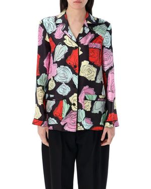 Marni Roses Print Pyjama Shirt - White