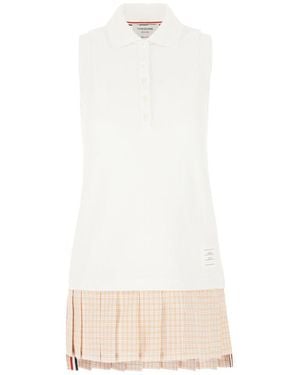 Thom Browne Mini And Polo Dress - White