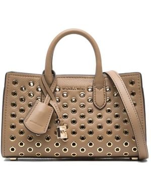 Michael Kors 'Scarlett' Calf Leather Tote Bag - Metallic