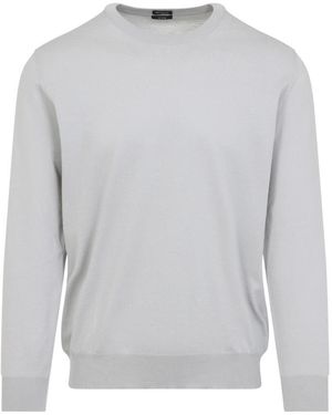 Kiton Relaxed Fit Crew Neck Jumper - Grey