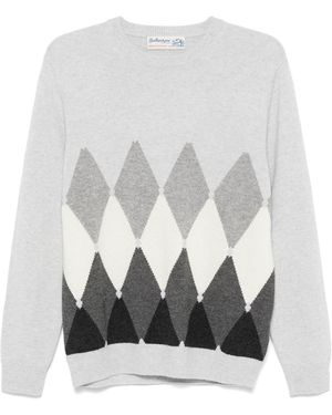 Ballantyne R Neck Pullover - Grey
