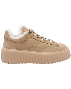 スニーカー Hogan Platform Sneakers With Round Toe HOGAN: Sneakers woman - White | Hogan sneakers HXW6450FC60LE