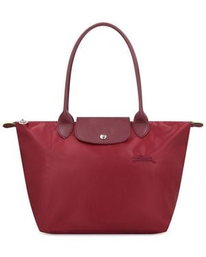 Longchamp Le Pliage Green M Tote Bag - Red