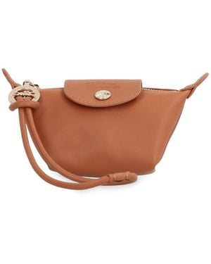 Longchamp Le Pliage Xtra Leather Coin Purse - Brown