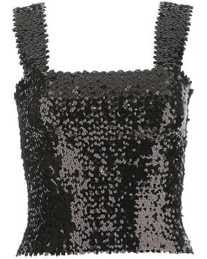 Saint Laurent Sequins Top - Black