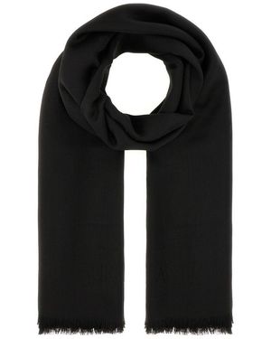 Saint Laurent Logo Scarf Accessories - Black