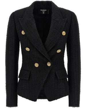 Balmain Tweed Blazer - Black