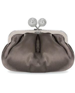 Weekend by Maxmara Pasticcino Emmy Small Piombo Clutch Bag - Brown