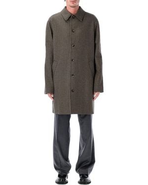 A.P.C. Prince Of Wales Wool Coat - Gray