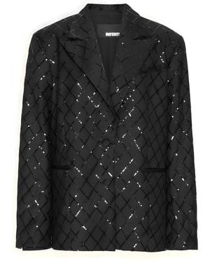 ROTATE BIRGER CHRISTENSEN Blazer Oversize Con Paillettes - Black