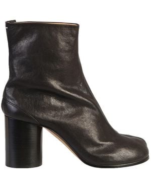 Maison Margiela Tabi Leather Ankle Boots - Black