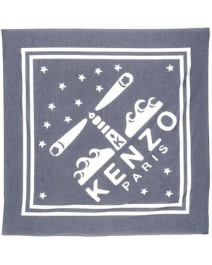 KENZO Lighthouse Large Scarf - Blue