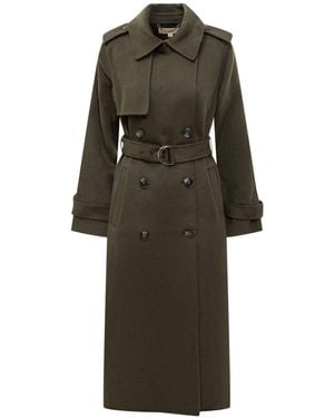 Michael Kors Trench Coat With Belt - Green