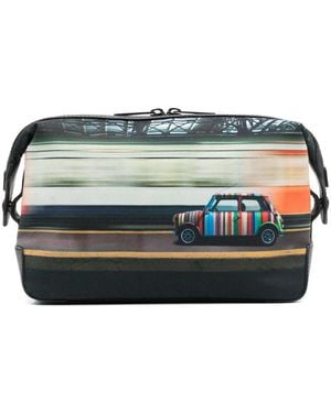 Paul Smith Oad-Print Wash Bag - Blue