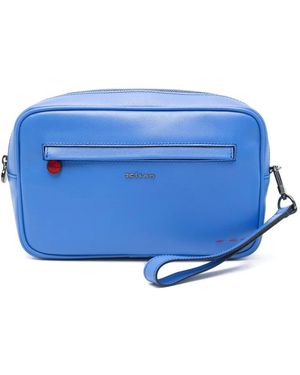 Kiton Calfskin Clutch Bag - Blue